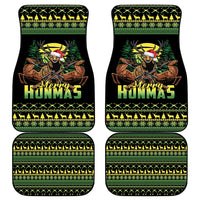 Merry Hunmas Car Mats Hunter Deer Santa Hat - Wonder Print Shop
