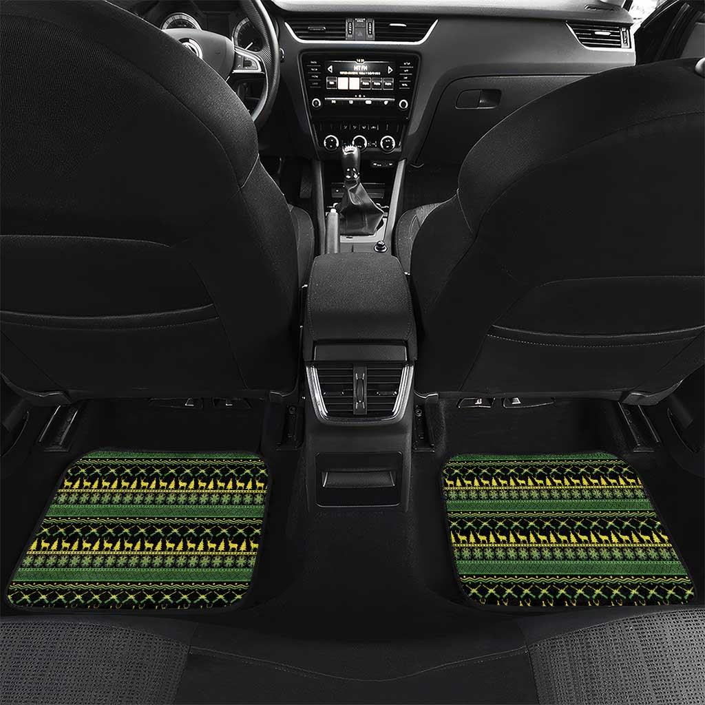 Merry Hunmas Car Mats Hunter Deer Santa Hat - Wonder Print Shop