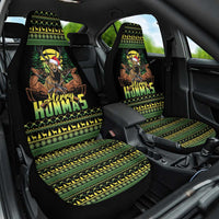 Merry Hunmas Car Seat Cover Hunter Deer Santa Hat - Wonder Print Shop