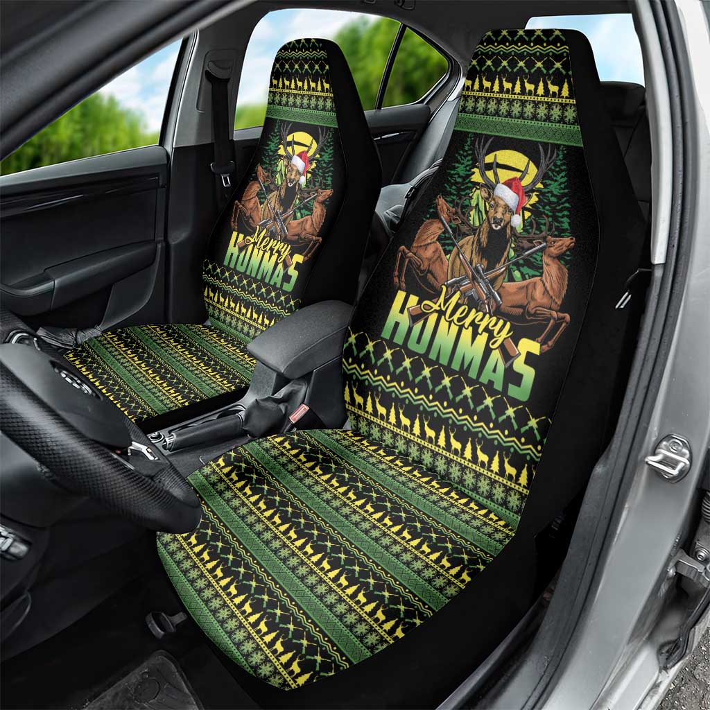 Merry Hunmas Car Seat Cover Hunter Deer Santa Hat - Wonder Print Shop