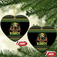 Merry Hunmas Ceramic Ornament Hunter Deer Santa Hat - Wonder Print Shop
