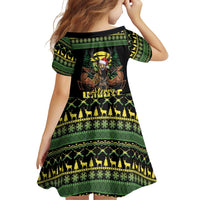 Merry Hunmas Family Matching Long Sleeve Bodycon Dress and Hawaiian Shirt Hunter Deer Santa Hat - Wonder Print Shop
