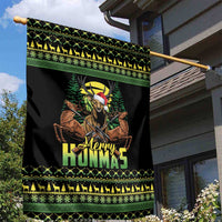 Merry Hunmas Garden Flag Hunter Deer Santa Hat - Wonder Print Shop
