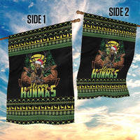 Merry Hunmas Garden Flag Hunter Deer Santa Hat - Wonder Print Shop