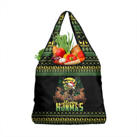 Merry Hunmas Grocery Bag Hunter Deer Santa Hat - Wonder Print Shop