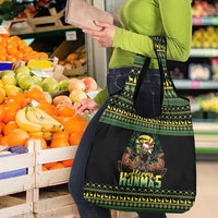 Merry Hunmas Grocery Bag Hunter Deer Santa Hat - Wonder Print Shop