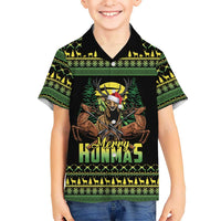 Merry Hunmas Hawaiian Shirt Hunter Deer Santa Hat - Wonder Print Shop