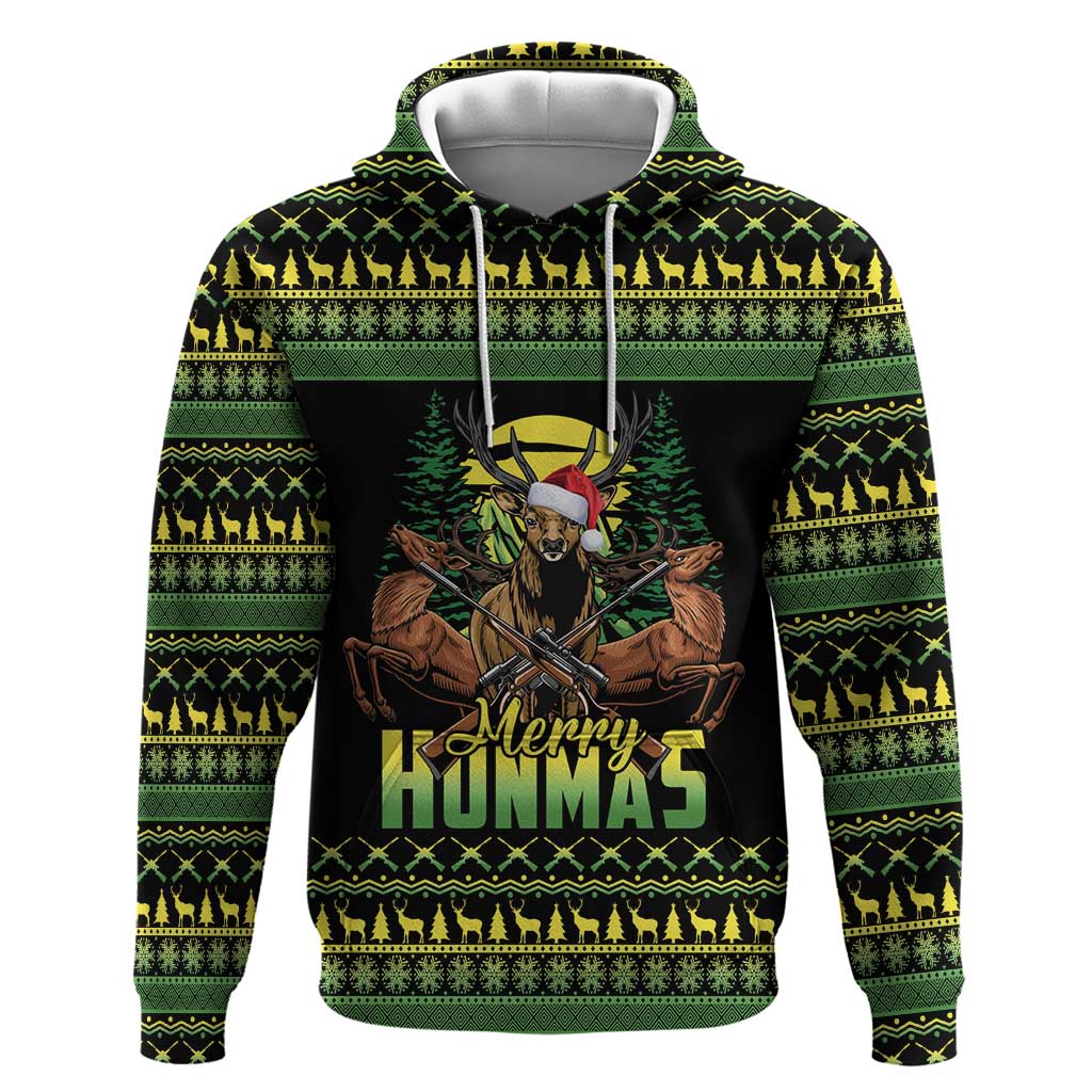 Merry Hunmas Hoodie Hunter Deer Santa Hat - Wonder Print Shop