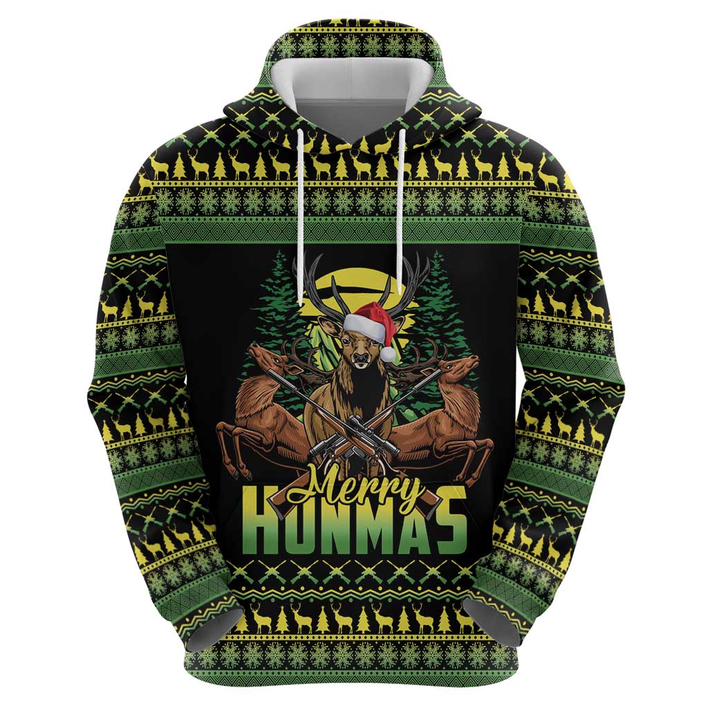 Merry Hunmas Hoodie Hunter Deer Santa Hat - Wonder Print Shop