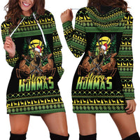 Merry Hunmas Hoodie Dress Hunter Deer Santa Hat - Wonder Print Shop