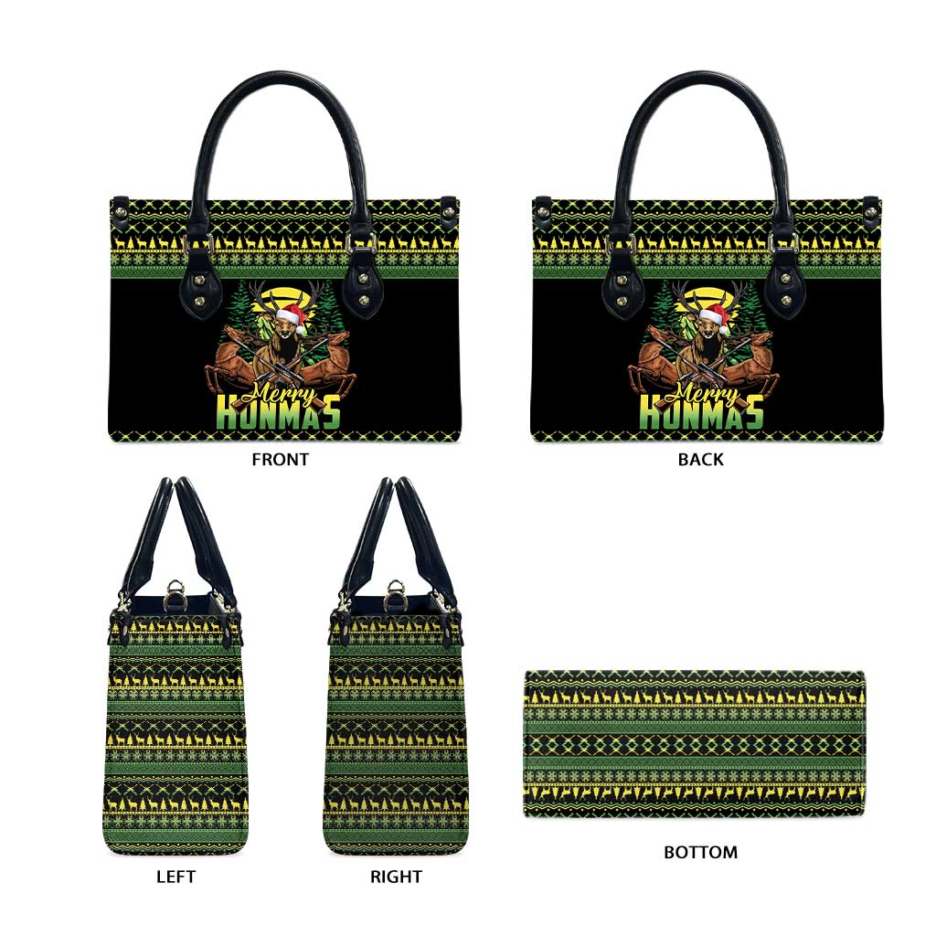 Merry Hunmas Leather Bag Hunter Deer Santa Hat - Wonder Print Shop