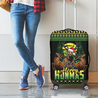 Merry Hunmas Luggage Cover Hunter Deer Santa Hat - Wonder Print Shop
