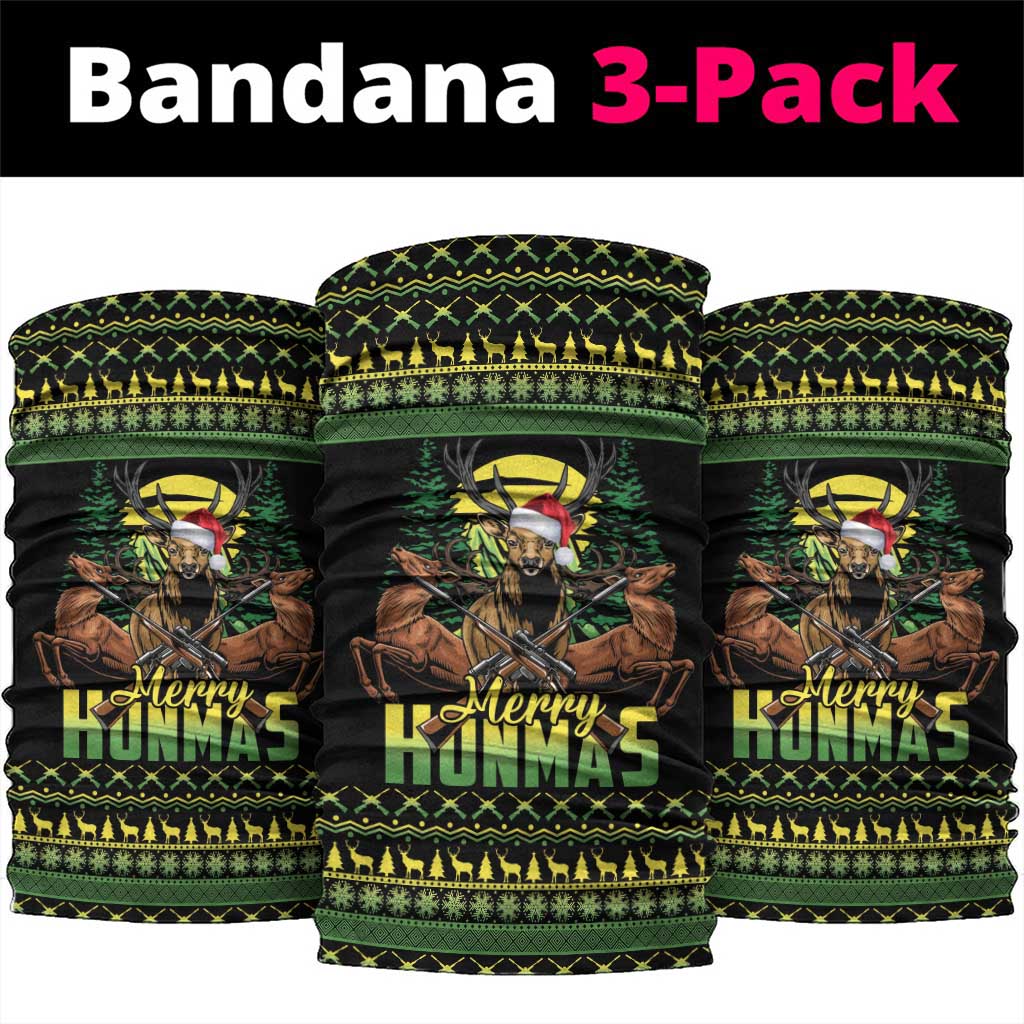 Merry Hunmas Neck Gaiter Hunter Deer Santa Hat - Wonder Print Shop