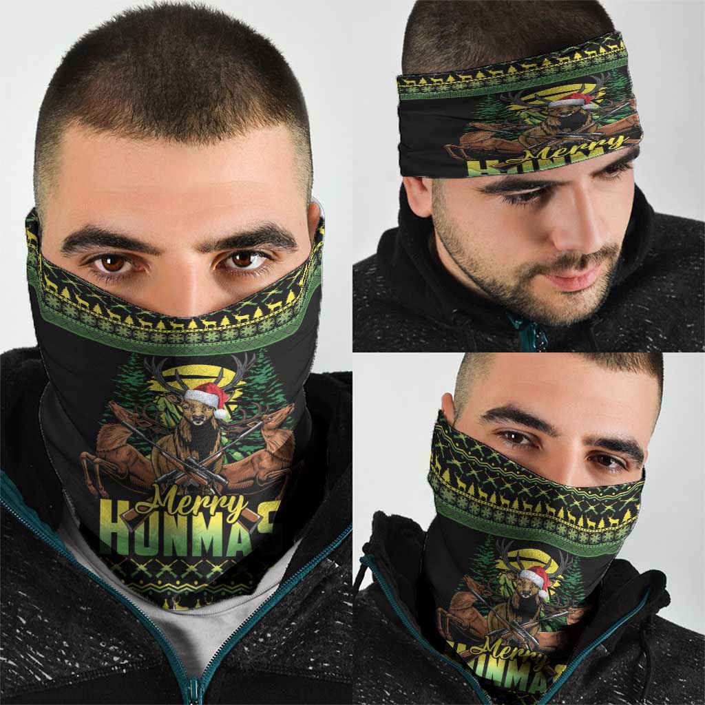 Merry Hunmas Neck Gaiter Hunter Deer Santa Hat - Wonder Print Shop
