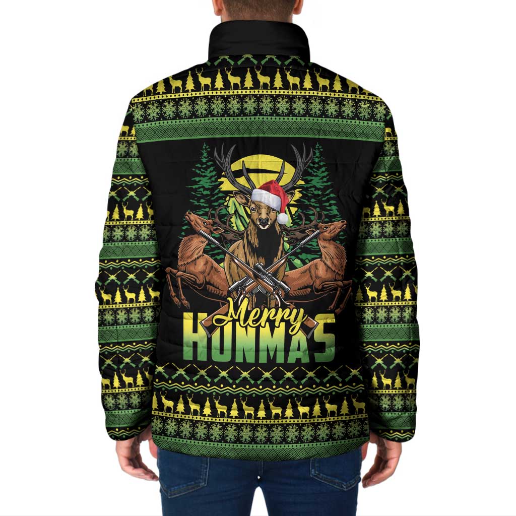 Merry Hunmas Padded Jacket Hunter Deer Santa Hat - Wonder Print Shop