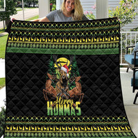 Merry Hunmas Quilt Hunter Deer Santa Hat - Wonder Print Shop