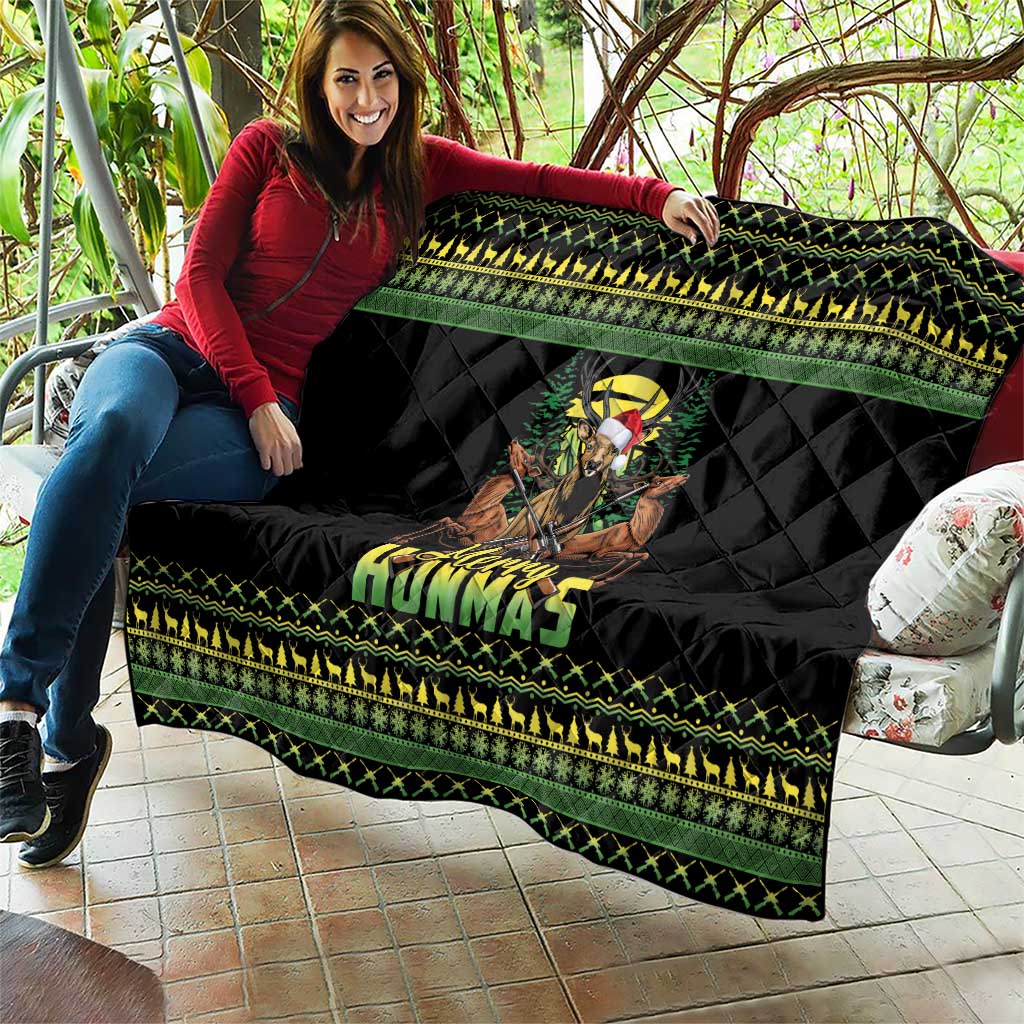 Merry Hunmas Quilt Hunter Deer Santa Hat - Wonder Print Shop