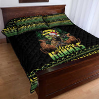 Merry Hunmas Quilt Bed Set Hunter Deer Santa Hat - Wonder Print Shop