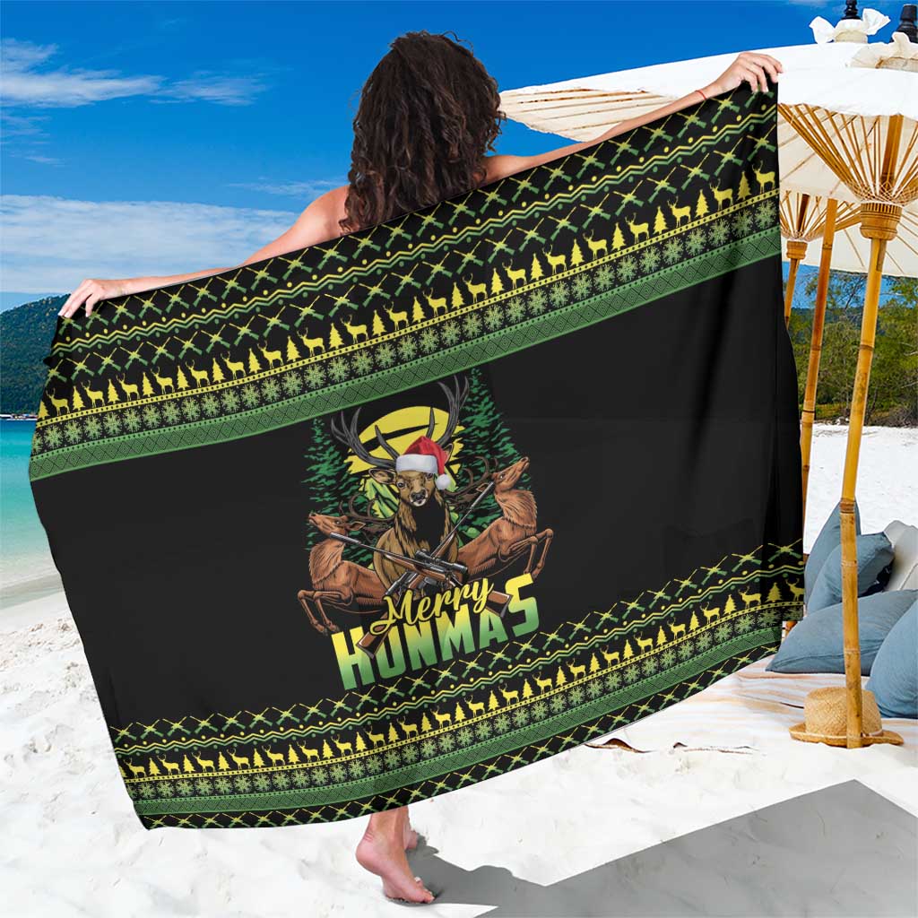 Merry Hunmas Sarong Hunter Deer Santa Hat - Wonder Print Shop