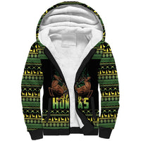 Merry Hunmas Sherpa Hoodie Hunter Deer Santa Hat - Wonder Print Shop
