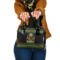 Merry Hunmas Shoulder Handbag Hunter Deer Santa Hat - Wonder Print Shop