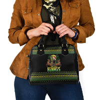Merry Hunmas Shoulder Handbag Hunter Deer Santa Hat - Wonder Print Shop