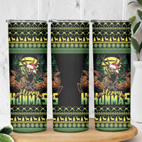 Merry Hunmas Skinny Tumbler Hunter Deer Santa Hat - Wonder Print Shop