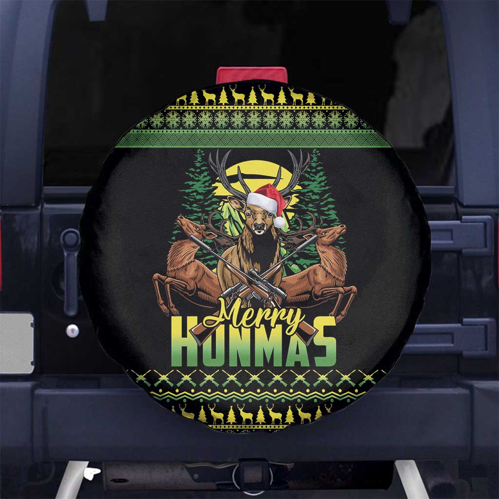 Merry Hunmas Spare Tire Cover Hunter Deer Santa Hat - Wonder Print Shop