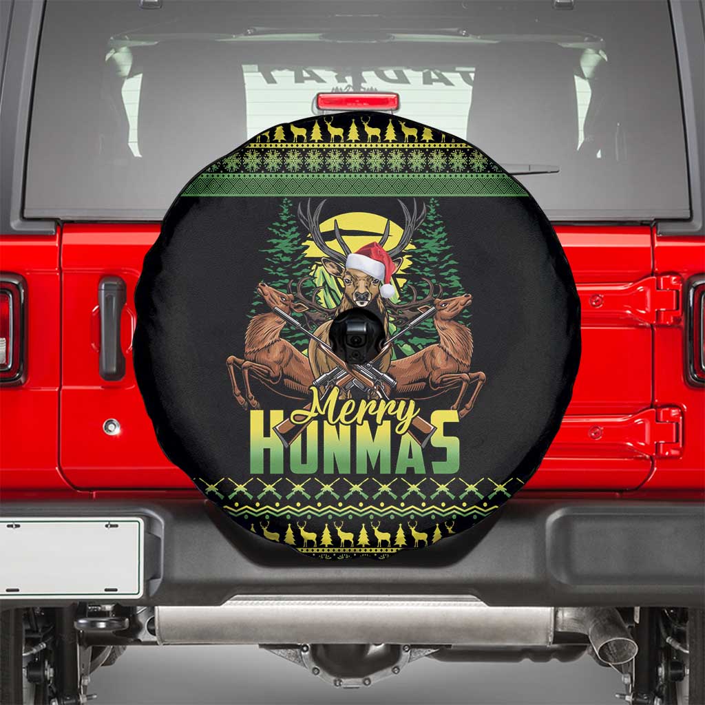 Merry Hunmas Spare Tire Cover Hunter Deer Santa Hat - Wonder Print Shop