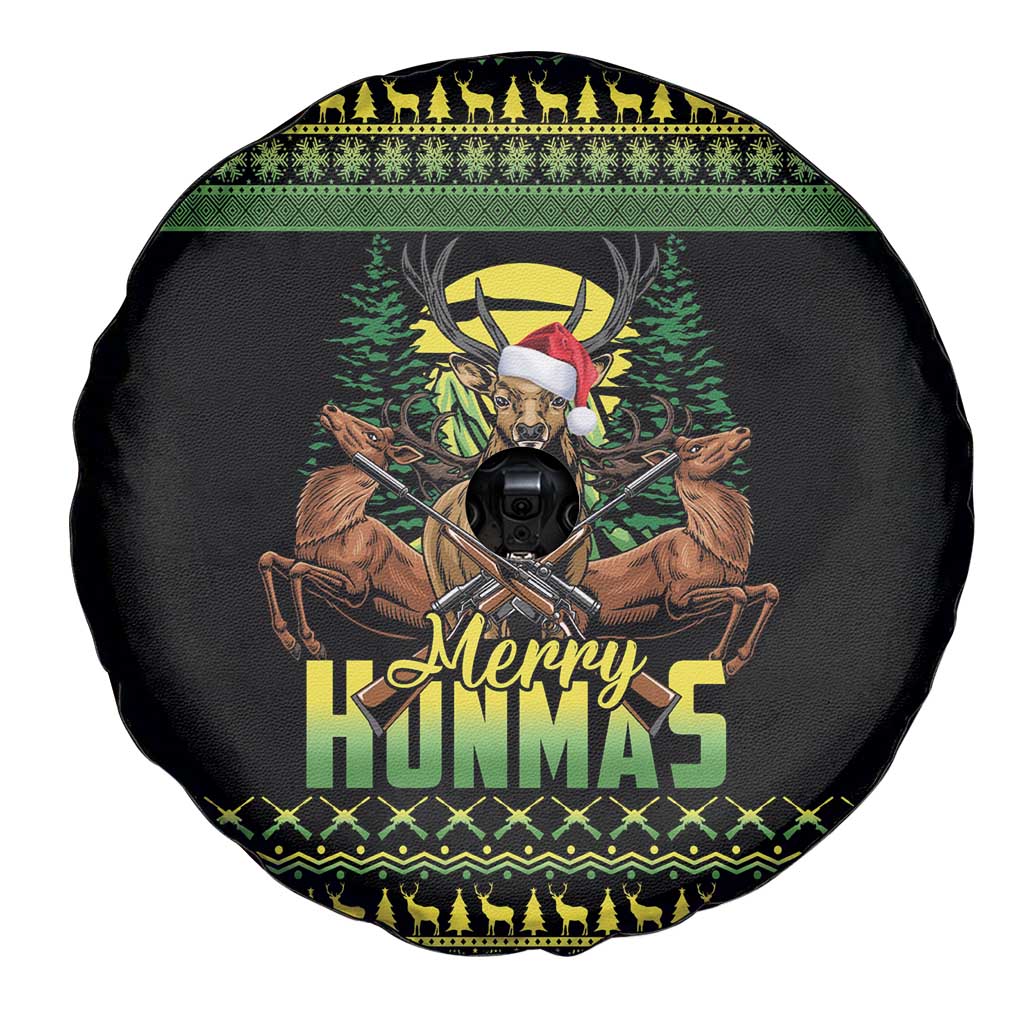 Merry Hunmas Spare Tire Cover Hunter Deer Santa Hat - Wonder Print Shop