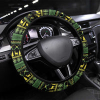 Merry Hunmas Steering Wheel Cover Hunter Deer Santa Hat - Wonder Print Shop