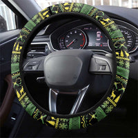 Merry Hunmas Steering Wheel Cover Hunter Deer Santa Hat - Wonder Print Shop