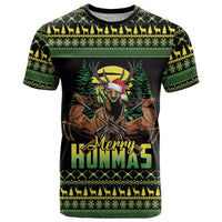 Merry Hunmas T Shirt Hunter Deer Santa Hat - Wonder Print Shop