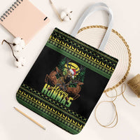Merry Hunmas Tote Bag Hunter Deer Santa Hat - Wonder Print Shop