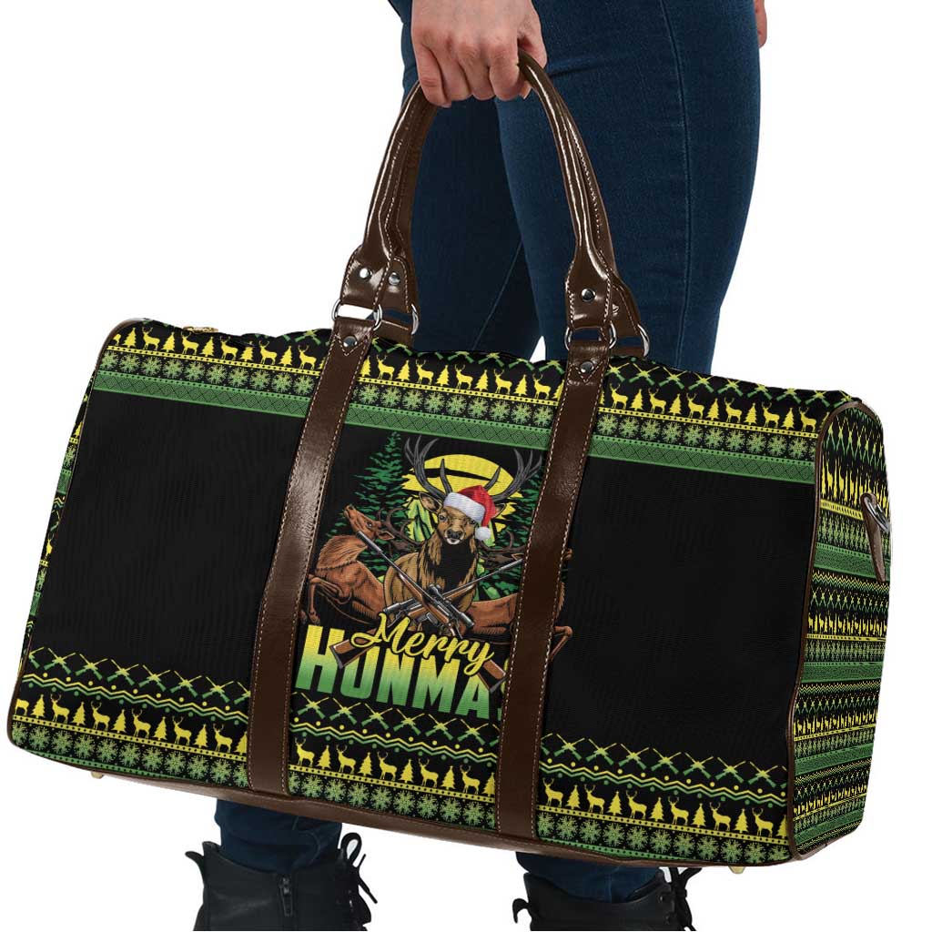 Merry Hunmas Travel Bag Hunter Deer Santa Hat - Wonder Print Shop