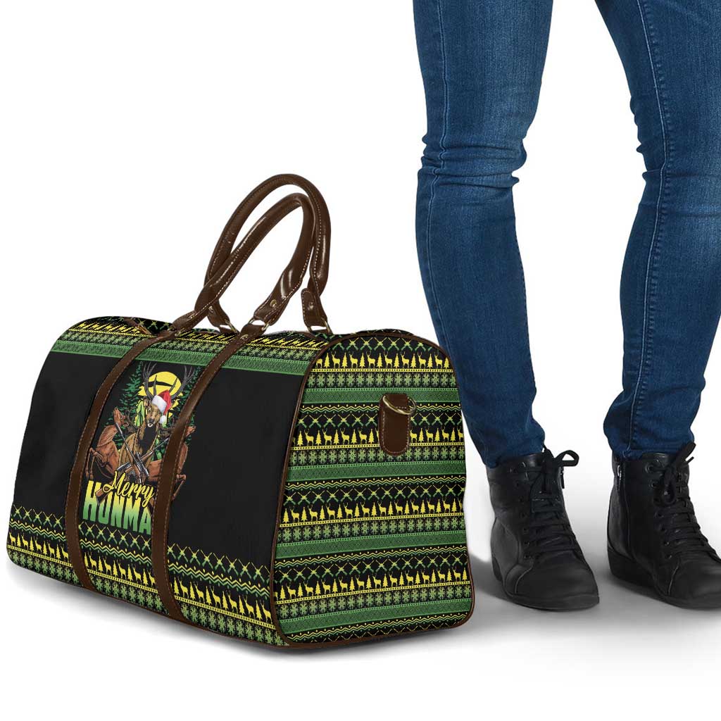 Merry Hunmas Travel Bag Hunter Deer Santa Hat - Wonder Print Shop