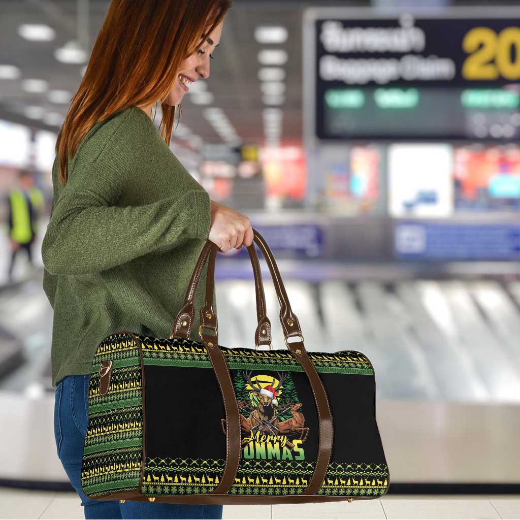 Merry Hunmas Travel Bag Hunter Deer Santa Hat - Wonder Print Shop