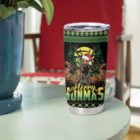 Merry Hunmas Tumbler Cup Hunter Deer Santa Hat - Wonder Print Shop