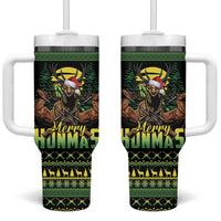 Merry Hunmas Tumbler With Handle Hunter Deer Santa Hat - Wonder Print Shop
