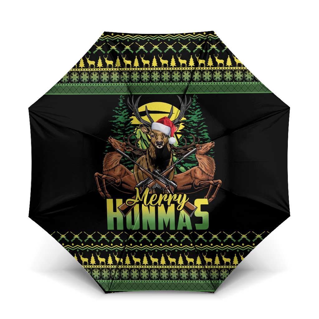 Merry Hunmas Umbrella Hunter Deer Santa Hat - Wonder Print Shop
