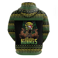 Merry Hunmas Zip Hoodie Hunter Deer Santa Hat - Wonder Print Shop