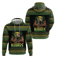 Merry Hunmas Zip Hoodie Hunter Deer Santa Hat - Wonder Print Shop