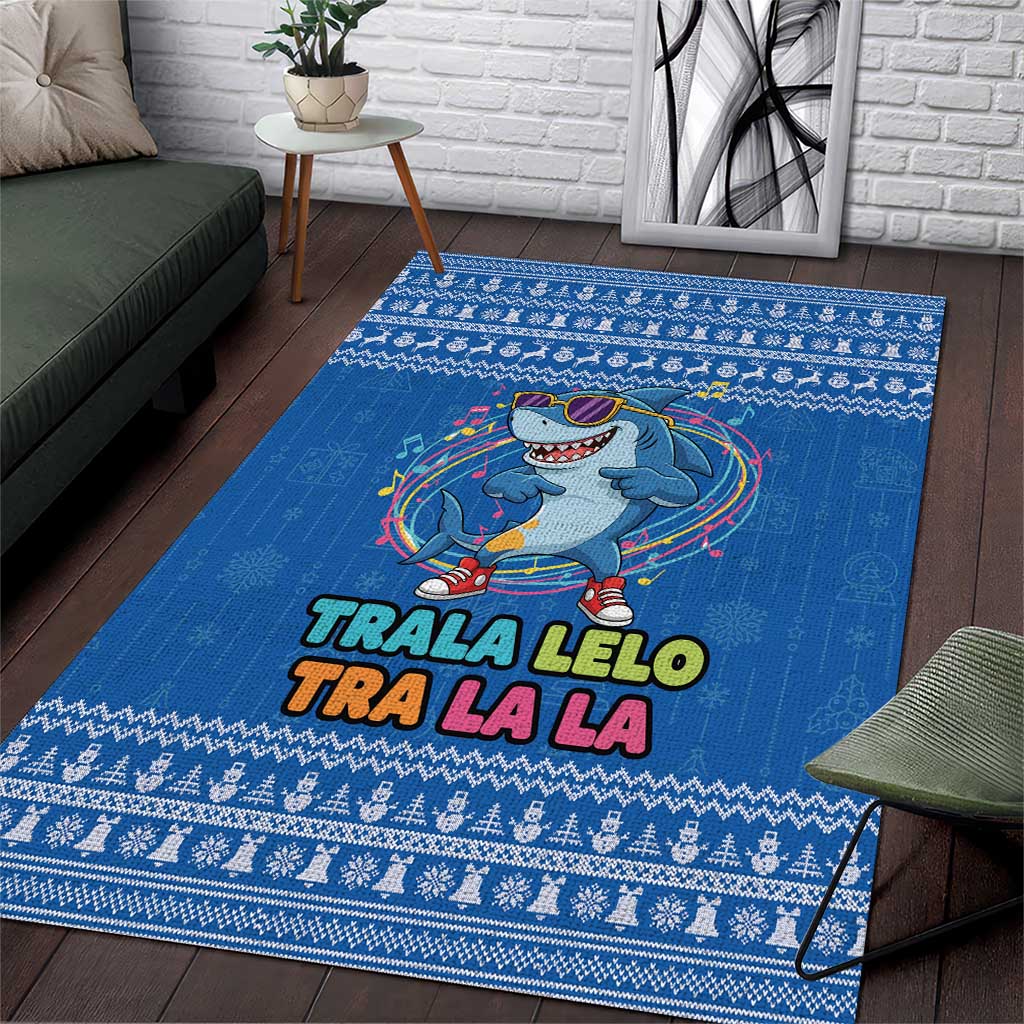 Brainrot Tralalero Tralala Shark Area Rug Christmas Funny - Wonder Print Shop