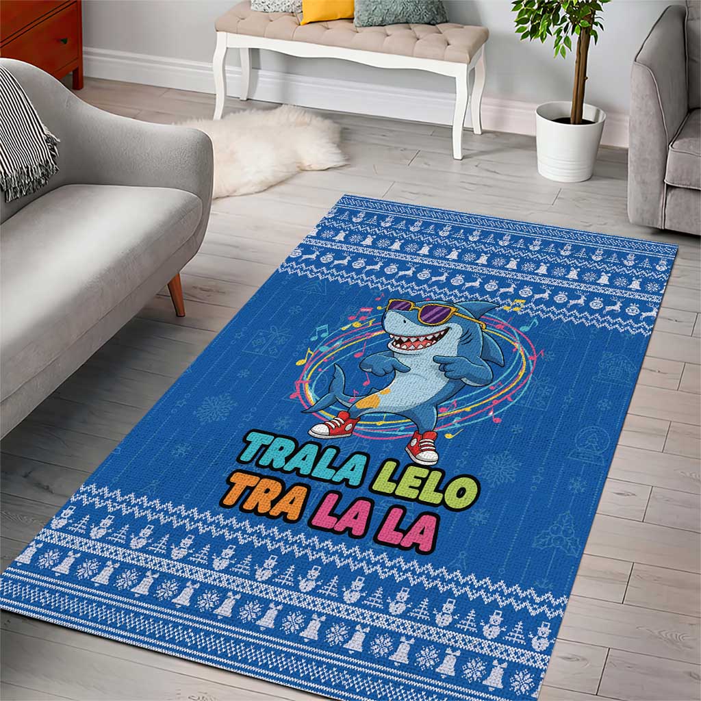Brainrot Tralalero Tralala Shark Area Rug Christmas Funny - Wonder Print Shop