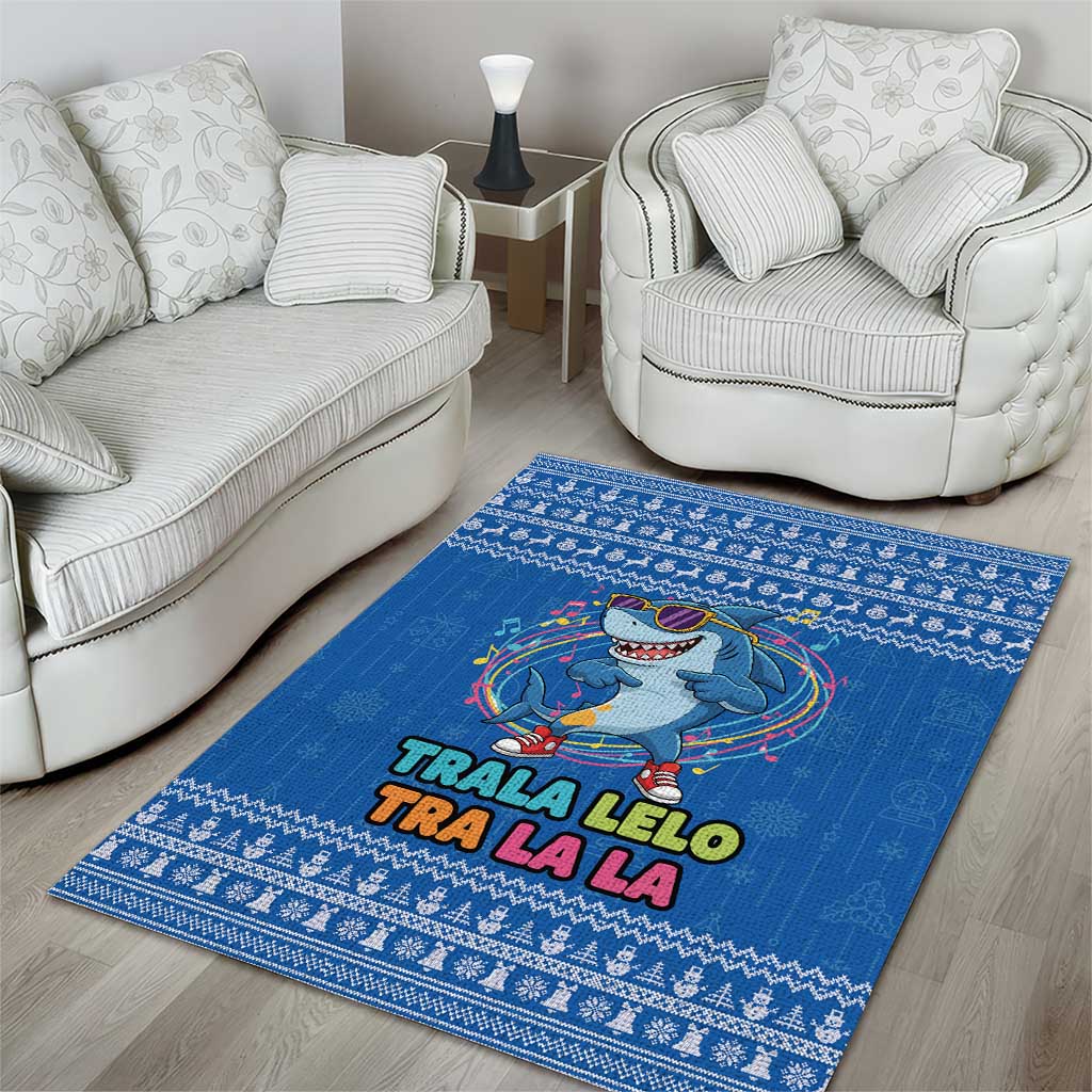 Brainrot Tralalero Tralala Shark Area Rug Christmas Funny - Wonder Print Shop