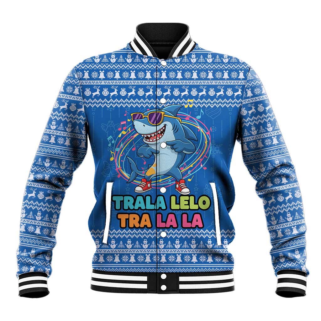 Brainrot Tralalero Tralala Shark Baseball Jacket Christmas Funny - Wonder Print Shop