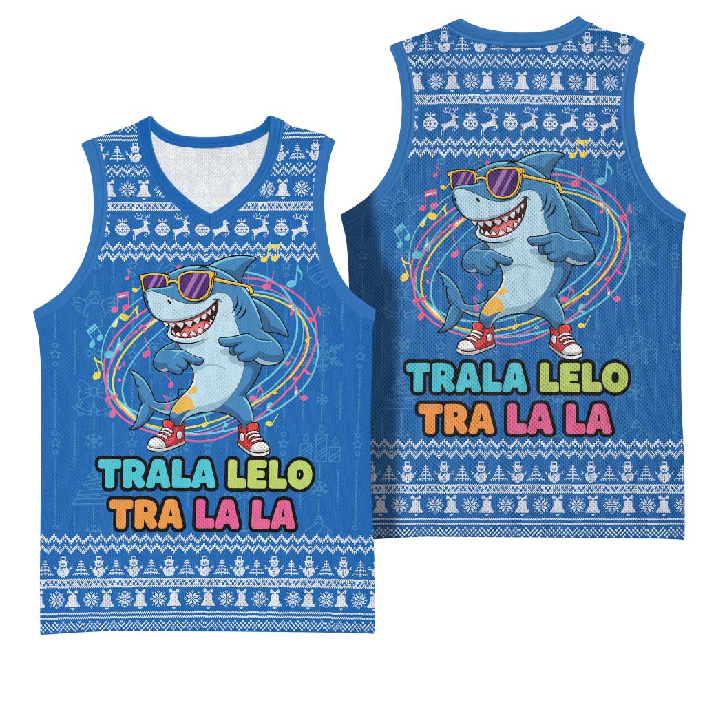 Brainrot Tralalero Tralala Shark Basketball Jersey Christmas Funny - Wonder Print Shop