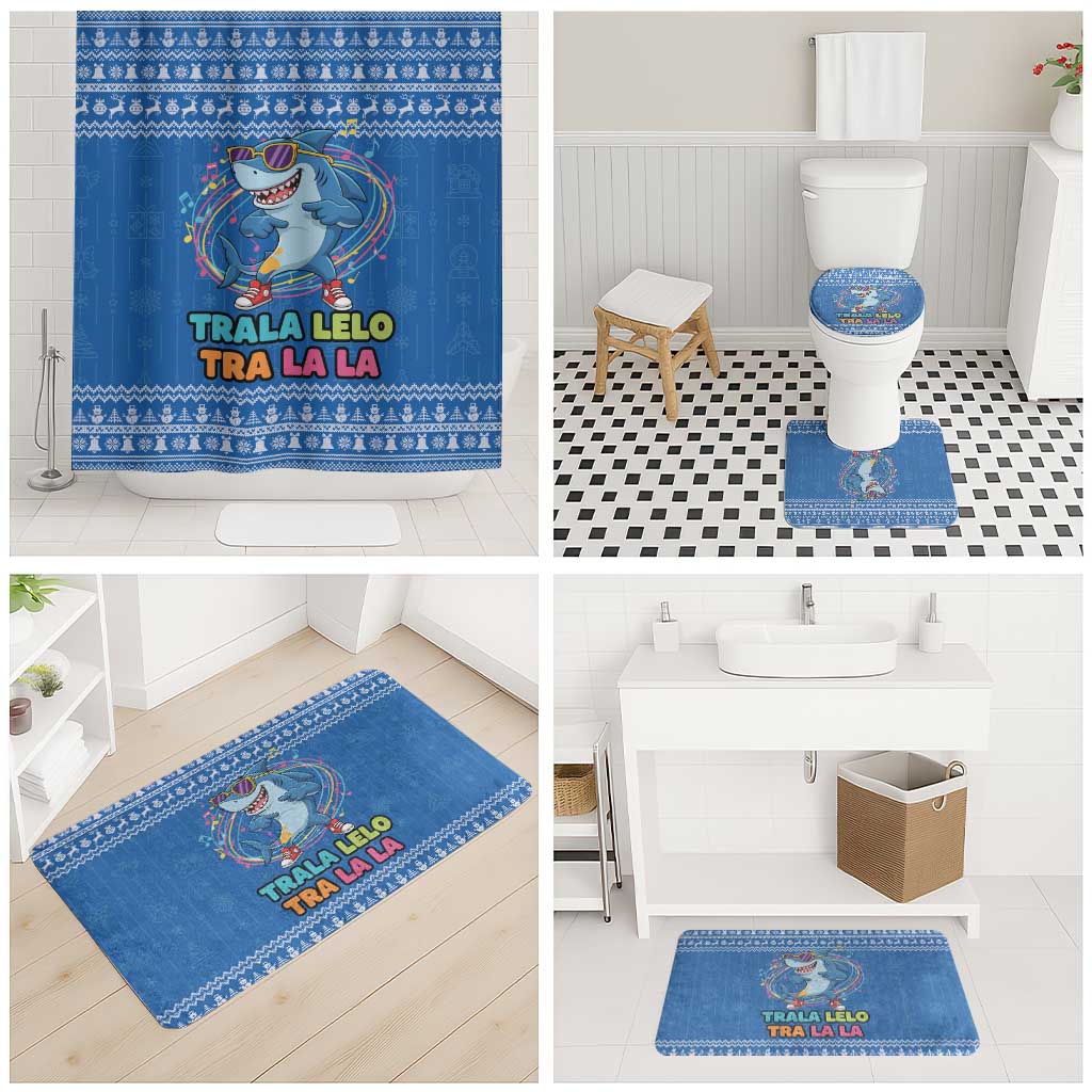 Brainrot Tralalero Tralala Shark Bathroom Set Christmas Funny - Wonder Print Shop