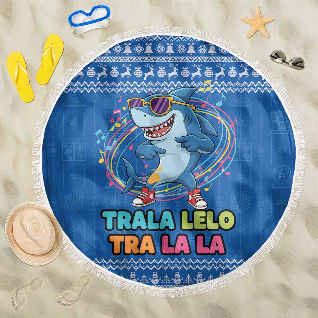 Brainrot Tralalero Tralala Shark Beach Blanket Christmas Funny - Wonder Print Shop