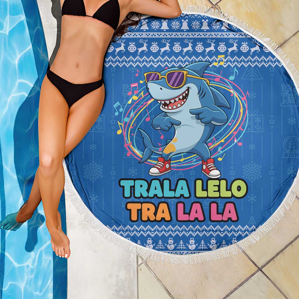 Brainrot Tralalero Tralala Shark Beach Blanket Christmas Funny - Wonder Print Shop